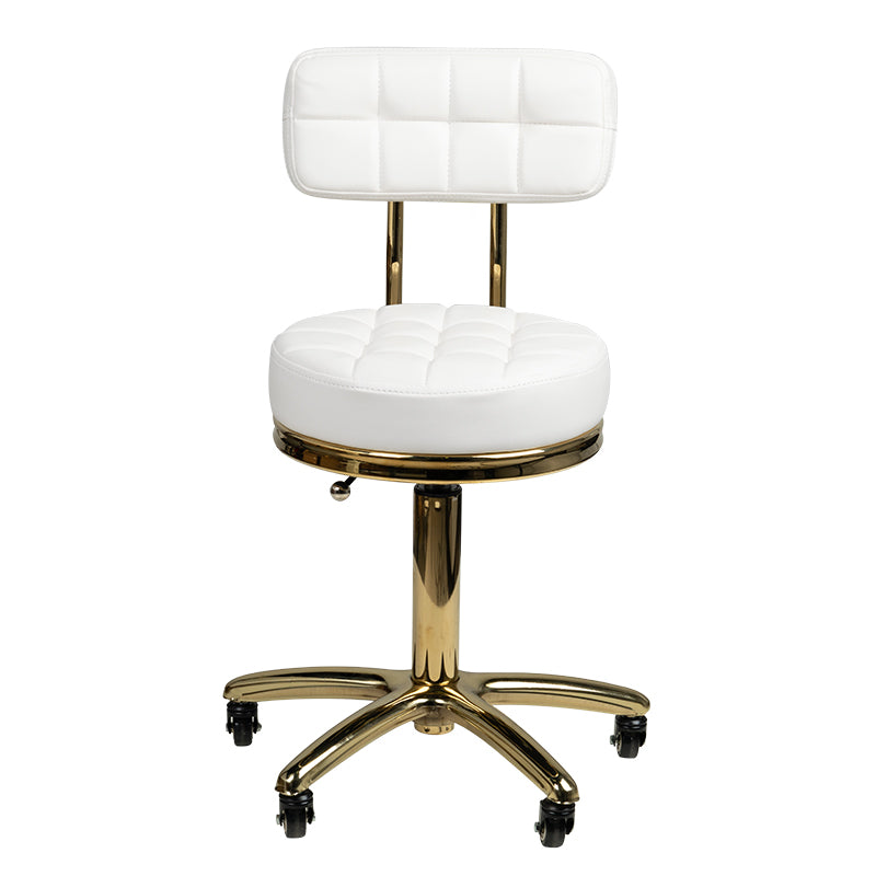Taburett AM-961 Guld-Vit - Justerbar - bild 2
