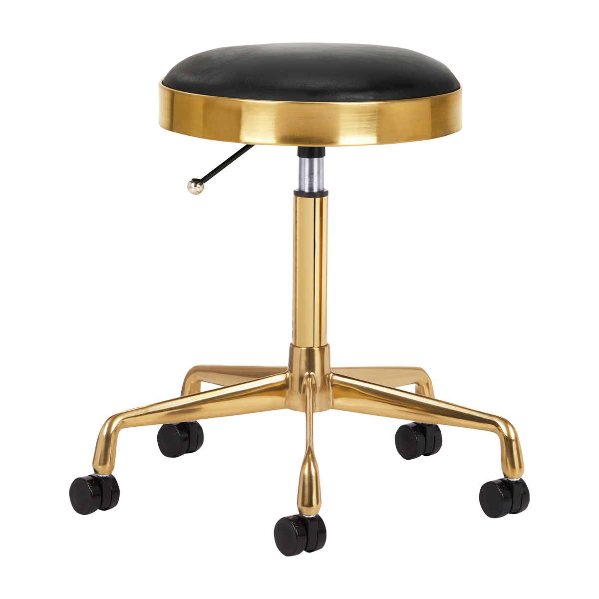 Justerbar taburett H7 i konstläder - Guld/Svart