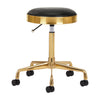 Justerbar taburett H7 i konstläder - Guld/Svart