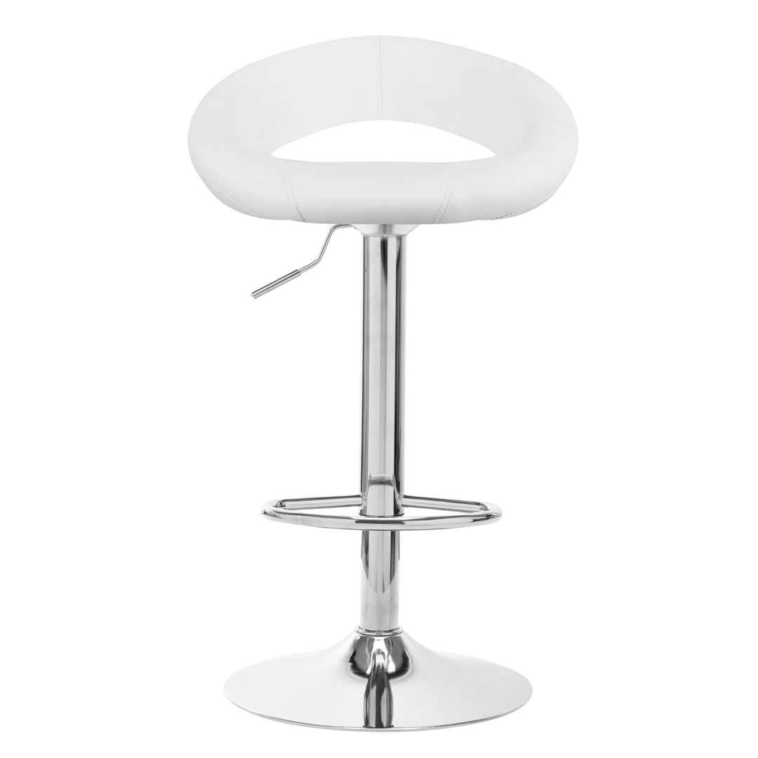 Snurrbar barstol med ryggstöd QS-B10 - Vit - bild 3
