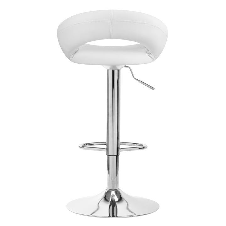 Snurrbar barstol med ryggstöd QS-B10 - Vit - bild 4