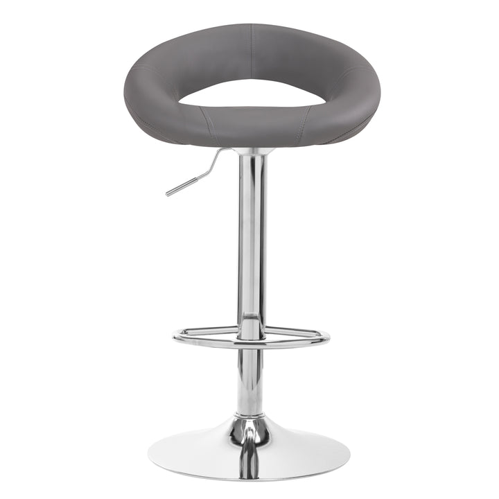 Snurrbar barstol med ryggstöd QS-B10 - Grå - bild 3