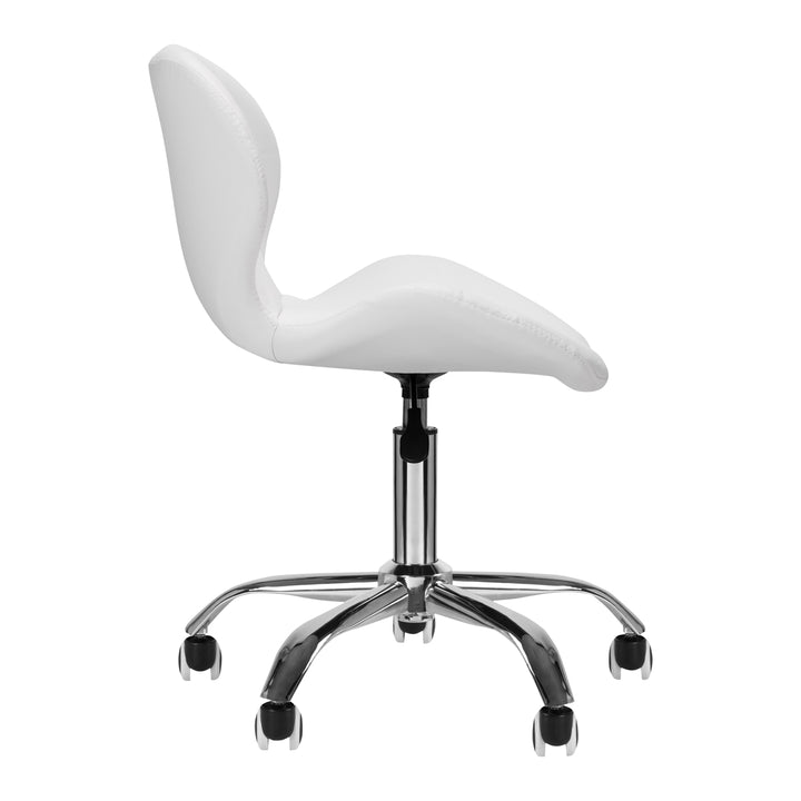 Taburett 4Rico QS-06 Vit - Justerbar med hjul - bild 2
