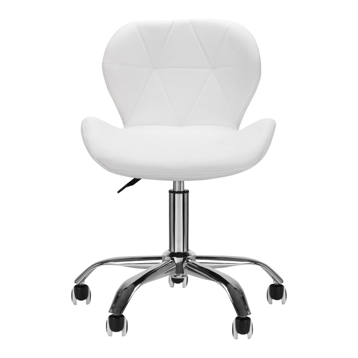 Taburett 4Rico QS-06 Vit - Justerbar med hjul - bild 4