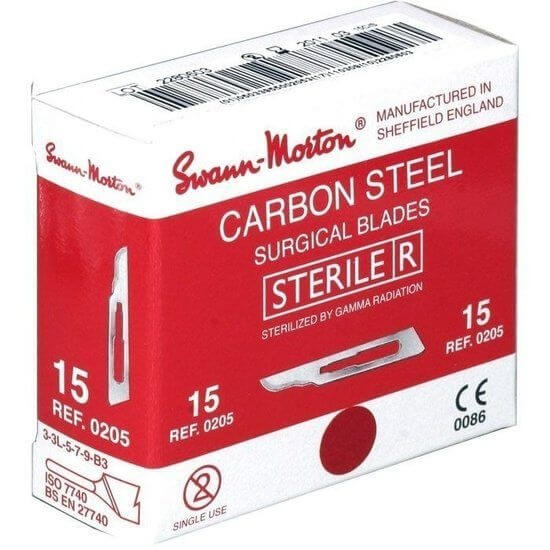 Swann Morton Skalpellblad nr 15 Sterila (100-pack)