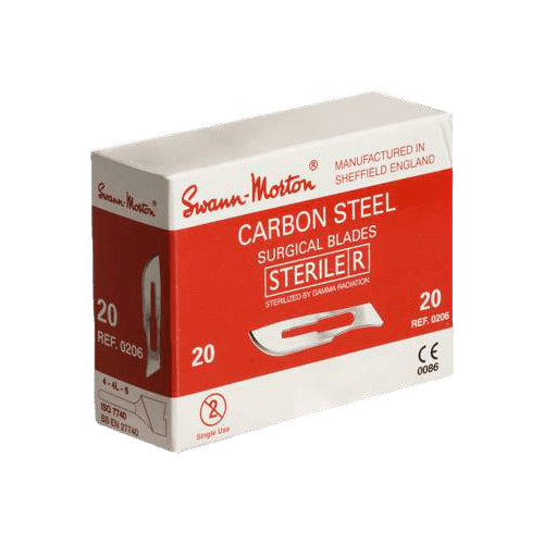Swann Morton Skalpellblad nr 20, Sterila (100-pack)